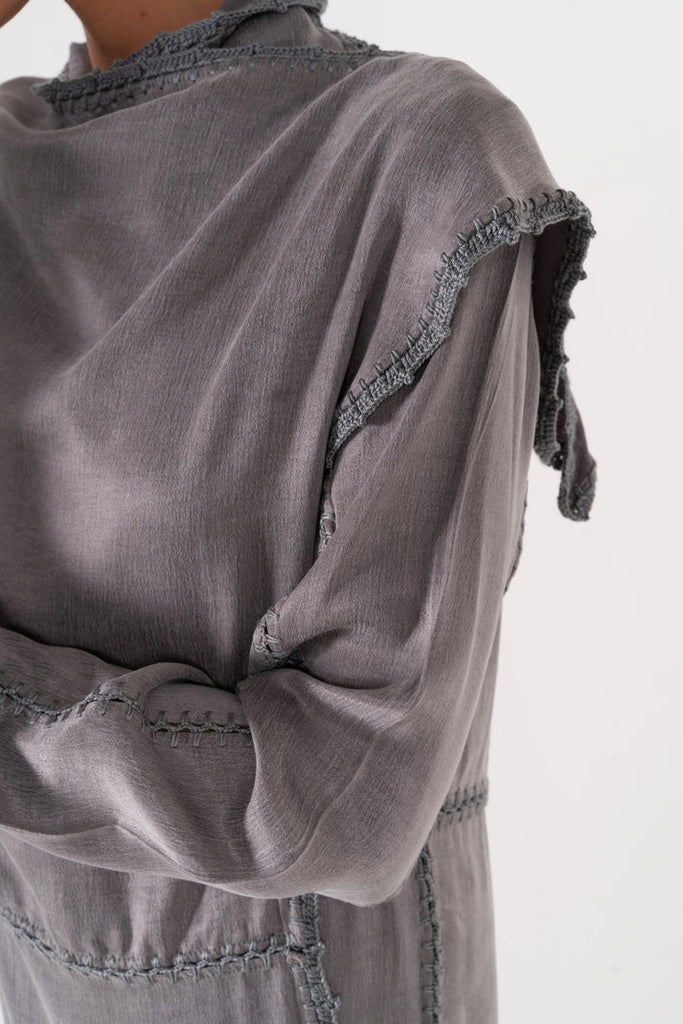 Basma Pearl Silk Abaya