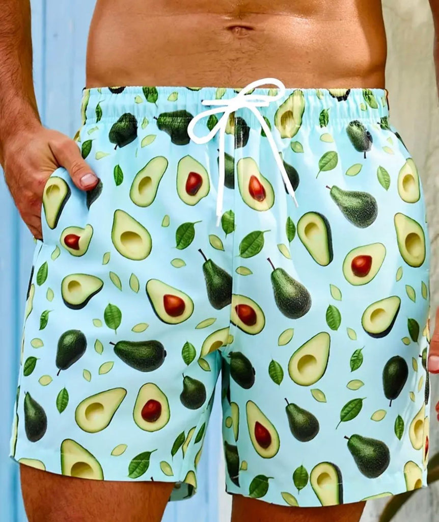 Turquoise Avocado Swim Trunk