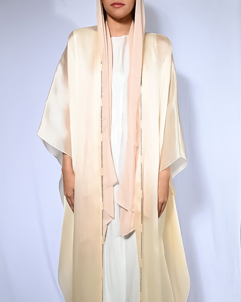 Nude Silk Abaya