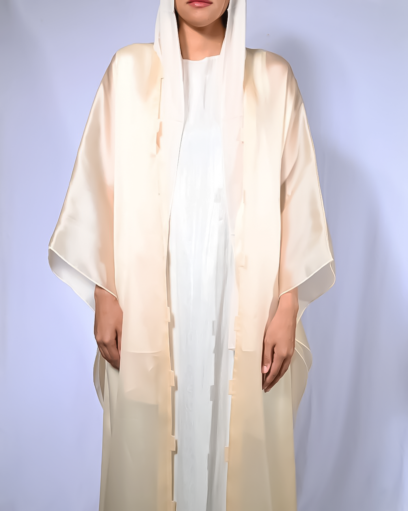 Nude Silk Abaya