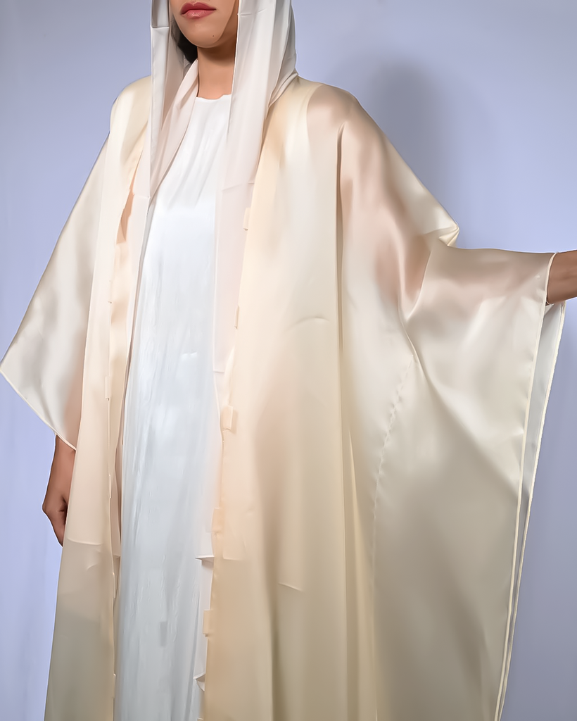 Nude Silk Abaya