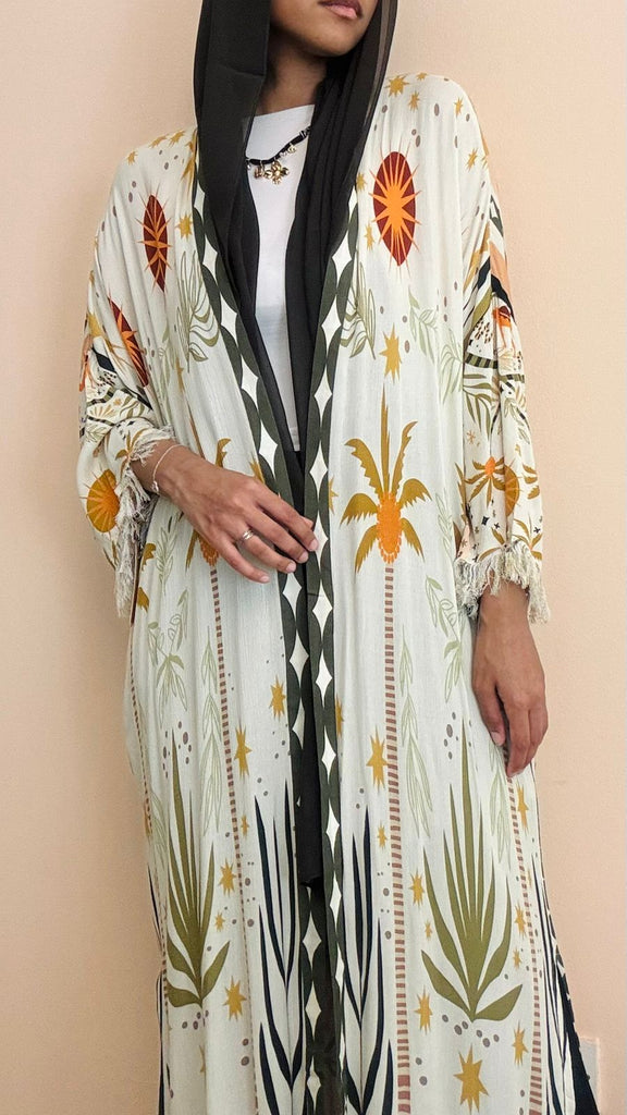 Multicolor Kimono Abaya