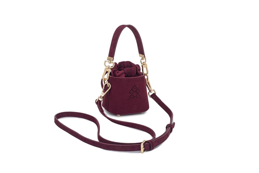 Burgundy Velvet Aldalam Micro Bag