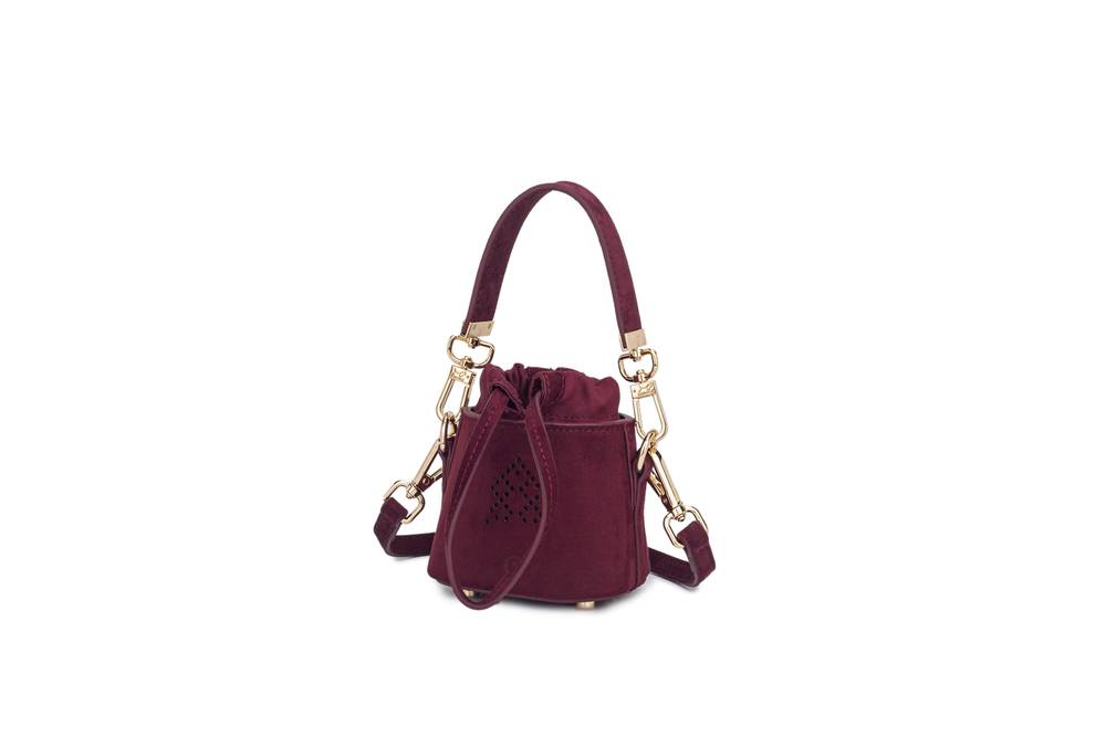 Burgundy Velvet Aldalam Micro Bag