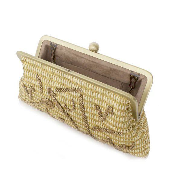 Calligraphy on Gold Salam Classic Clutch