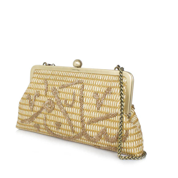 Calligraphy on Gold Salam Classic Clutch