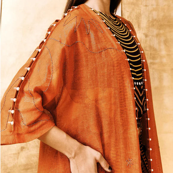 Pearl Drops on Palm Rust Abaya