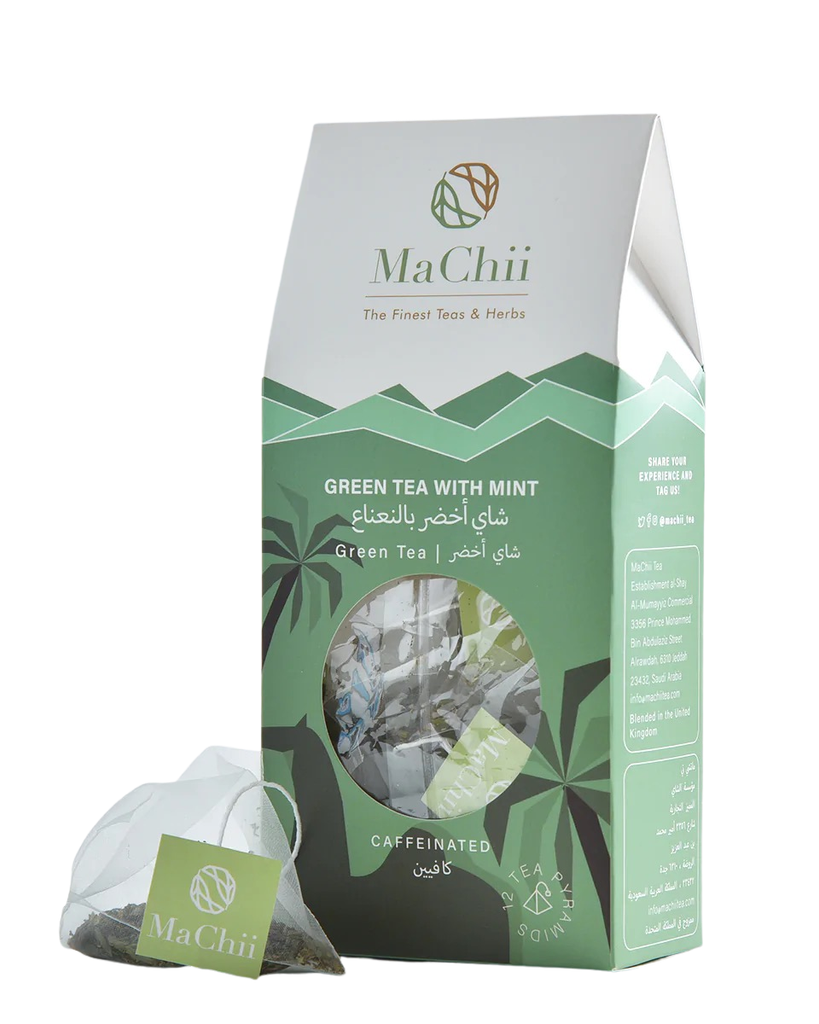 Green 12 Tea Bags with Mint